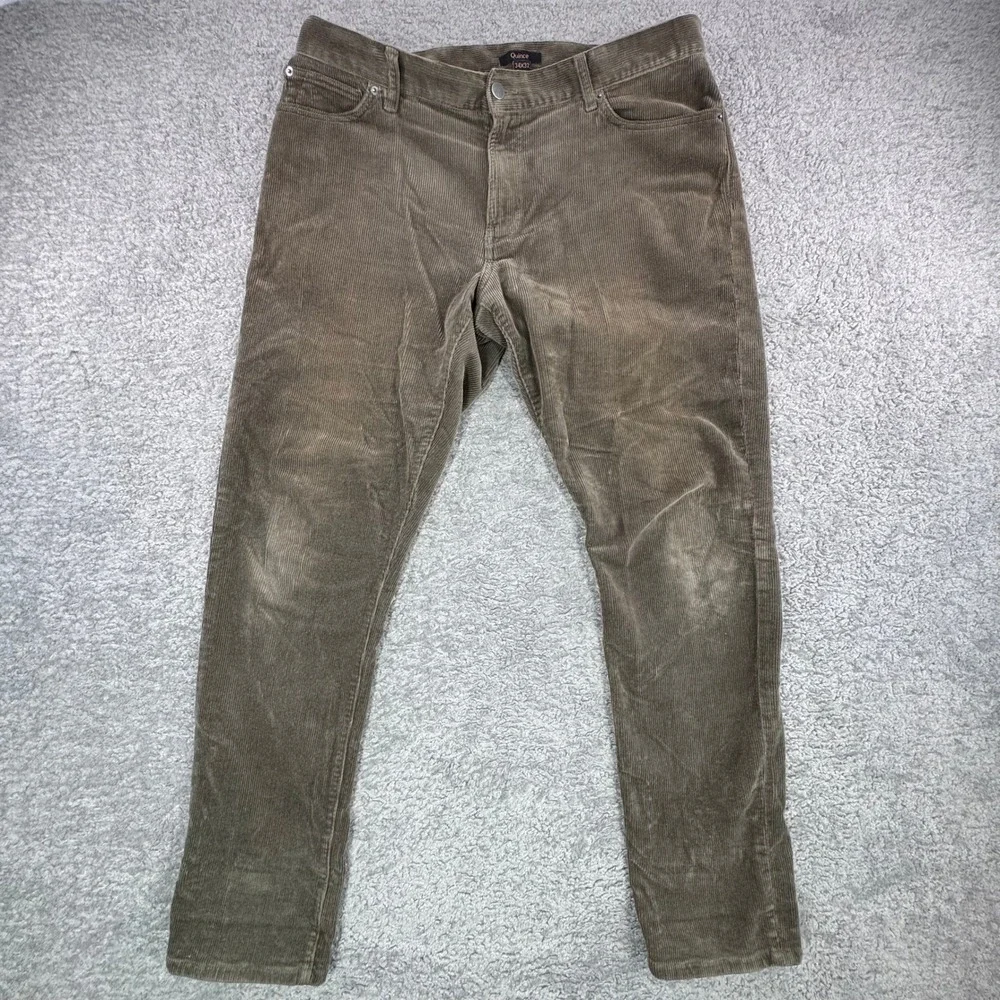 Quince Mens Organic‎ Stretch Corduroy 5-Pocket Pants Seaweed Green 36x31 CFL01